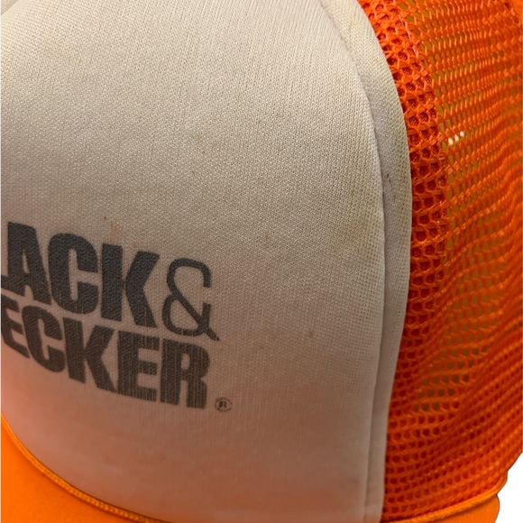 BLACK & DECKER vintage orange and white adjustable snapback Supreme Trucker hat. - Picture 5 of 10